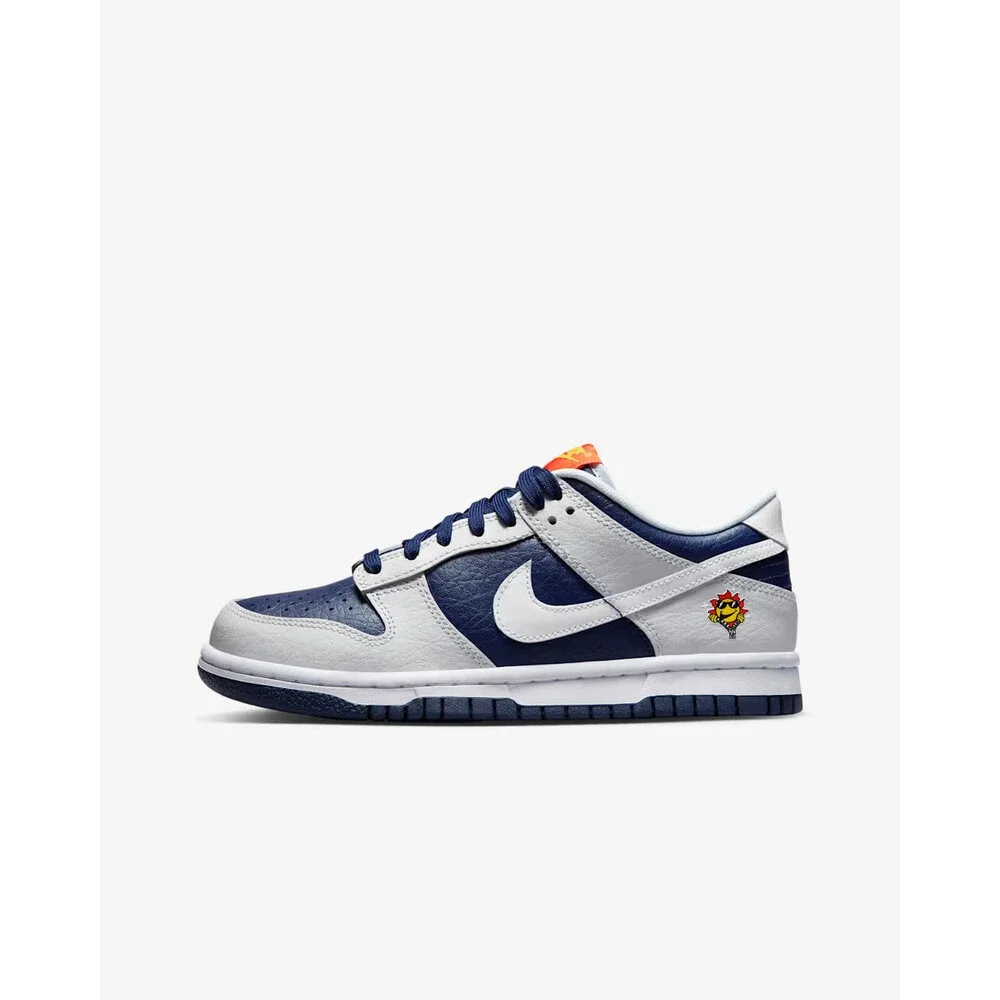 Nike Dunk Low UV Reactive FN6968-025 Kids 6.5 Navy Gray Lifestyle Shoes RHS9414